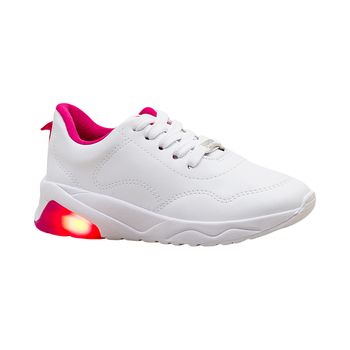 Tenis-Casual-Branco-e-Pink-Kids-Luzes-|-Molekinha-Tamanho--29---Cor--BRANCO-0